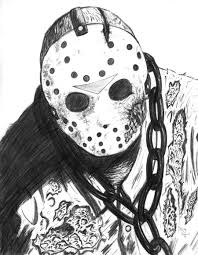 Friday The 13th Part 7 Jason Jason Voorhees Drawing Friday The 13th Scary Art