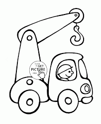Crane Truck Coloring Page For Preschoolers Transportation Coloring Pages Printables Free Wuppsy Com Truck Coloring Pages Coloring Books Coloring Pages