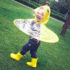 Amazonsmile Anexa Kids Raincoat Cartoon Umbrella Yellow Duck Packable Hooded Poncho Cloak Clothing Raincoat Kids Kids Umbrellas Childrens Rain Coats
