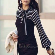 Moda Ol Siyah Beyaz Cizgili Kadinlar Sonbahar Bluzlar Gomlekler Kadin Giyim Casual Gomlek Ilmek Uzun Kollu Topse3256 C8 China Moda Stilleri Kadin Giyim Giyim