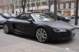 Matte Black Audi R8 V10 Spyder Black Audi Audi R8 Spyder Audi R8
