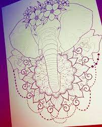 Elephant Represent Good Luck Happiness And Wisdom With Roses As Crown Likye What Chsu ѕyeye Fsllsw Mye F Elephant Tattoo Design Elephant Tattoos Elephant Tattoo