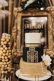 Art Deco Black And Gold Drip Cake An Old Hollywood Meets Great Gatsby Wedding Gatsby Wedding Gatsby Birthday Party Wedding Cake Gatsby