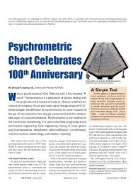 Psychrometric Chart Celebrates 100th Anniversary Ashrae