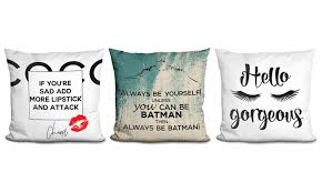 It's very full with a nice soft but not too mushy insert! Inspirational Quote Throw Pillows Groupon