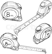 Actually tape measures in the plural; Tape Measure Hand Drawing Vector Stock Vector Colourbox