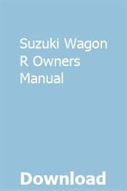 Suzuki Wagon R Owners Manual Owners Manuals Wagon R Hd Sportster