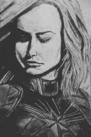 Captain Marvel Brie Larson Pencil Sketch Captain Marvel Pencil Sketch Marvel