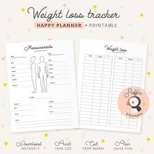 Happy Planner Weight Loss Tracker Weight Loss Printable Chart For Classic Happy Planners Fitness Printable Planner Weight Printable S01