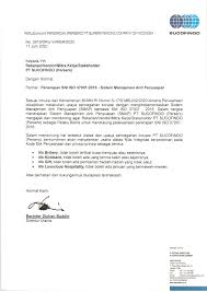 Surat diatas merupakan contoh surat penawaran jasa yang dikirimkan oleh pt. E Procurement Sucofindo
