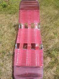vintage folding jelly tube chaise lounge lawn chair excellent condition unbranded retro lawn chairs patio chairs folding lounge chair
