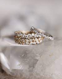 Marquise Cluster Diamond Wedding Bands Steel Wedding Ring Wedding Ring Sets