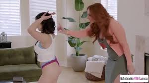 Big tits milf finds out her stepdaughter is enjoying the spanking shes  doing.The brunette teen moans while letting her stepmom lick her pussy. -  XNXX.COM