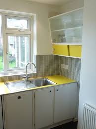 yellow counters retro kitchen