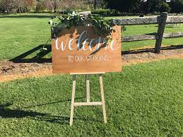Create your own 'welcome to our wedding' sign or browse thousands of stunning poster templates. Wooden Easel The Wedding Event Creators