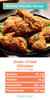 Love Fried Chicken Try Baking Your Poultry In The Oven With This Simple Recipe For A Diffe Heart Healthy Recipes Low Sodium Ckd Recipes Renal Friendly Recipes
