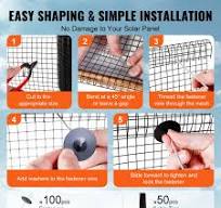 Pigeon Repeller Solar Panel Grille 30m Solar 100 Piece Fixing Kit