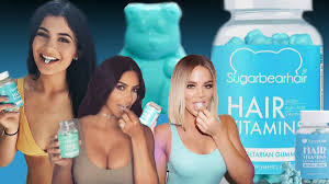 Get healthy hair, eat the blue bear💙. Kardashian Endorsed Vitamin Maker Says Rivals Are Pirating Its Flavored Gummy Bear Hair Chews South Florida Sun Sentinel South Florida Sun Sentinel