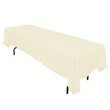 60 X 126 Inch Rectangular Economy Polyester Tablecloth Ivory Table Cloth Rectangular Table Burlap Lace Table Runner