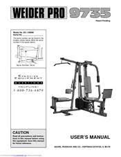 Weider Pro 9735 Manuals