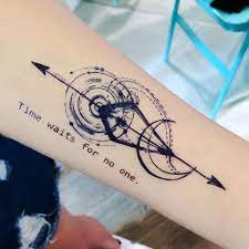 Spiritual Arrow Tattoos Moon Tattoo Illustrative Delicate Fineline Tattoo Flash Boho Temporary Tattoo Sticker Tarot Tattoo Bohemian Tattoos In 2021 Tarot Tattoo Bohemian Tattoo Boho Tattoos