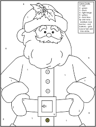 Missing number worksheets for preschool. Christmas Color By Numbers Coloring Home