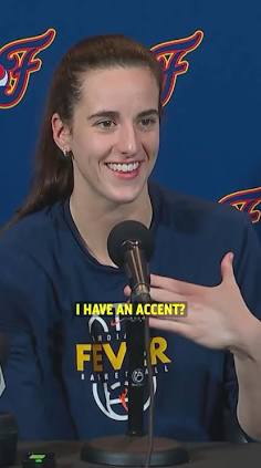 Caitlin Clark remaining composed during media interviews., do AI tạo