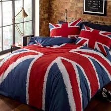 Union Jack British Flag Style Duvet Cover Quilt Cover Set Bedding Red White Blue Ebay
