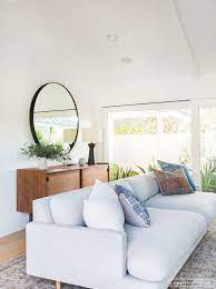 Cecelia accent chair via all modern Amber Interiors Before After Client Of The Mid Century Mid Century Living Room Minimalist Living Room Modern Minimalist Living Room
