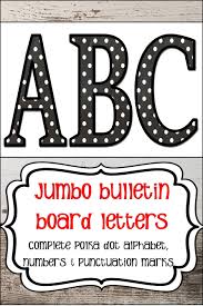 Jumbo Letters Chalkboard Background With With White Polka Dots Jumbo Letters Jumbo Bulletin Board Letters Chalkboard Background