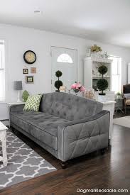 Novogratz Vintage Tufted Sofa Bed For Under 500 Dagmar S Home French Cottage Living Room Furniture French Living Rooms