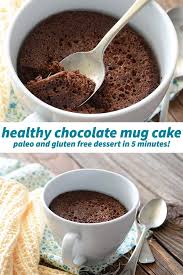 Paleo Healthy Chocolate Mug Cake Recipe Glutenfree Recipe In 2020 Healthy Chocolate Mug Cake Healthy Chocolate Chocolate Mug Cakes