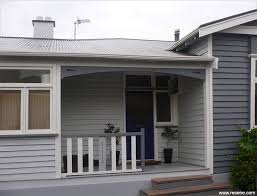 Exterior Repaint With Bold Colours Of Resene Iron With Feature Walls In Resene Shuttle Gr Exterior Paint Colors For House Grey House Paint House Paint Exterior