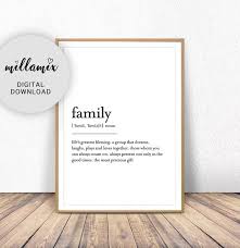 Family Print Home Prints Funny Prints Family Definition Etsy Quote Prints Music Print Wall Prints Quotes