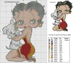 Counted cross stitch patterns only. Schema Punto Croce Betty Boop Cute Cross Stitch Disney Cross Stitch Stitch Cartoon