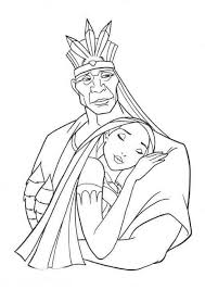 Pocahontas coloring pages are a fun way for kids of all ages to develop creativity, focus, motor skills and color recognition. Pocahontas And Father Coloring Page