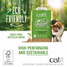 Save money on garbage disposal fees? Go Natural Wood Clumping Cat Litter Catit Uk