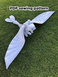 Huge Light Fury Plush Pdf Sewing Pattern Digital Download In 2021 Pokemon Pattern Plush Pattern How Train Your Dragon