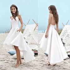 Beach Cheap Spaghetti Strap Open Back High Low Wedding Dresses Wg676 Wedding Dresses High Low Cheap Beach Wedding Dresses A Line Wedding Dress