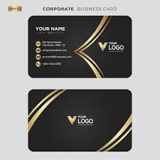 Black And Gold Business Card Background Black And Gold Business Card Gold Business Card Cosmetic Business Cards Yellow Business Card