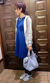 3月20日 真っ青なワンピ 旅行服 ファッション ワンピ
