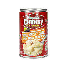 Read reviews and buy campbell's condensed cheddar cheese soup 10.5oz at target. Campbell S Chunky Chicken Broccoli Cheese W Potato Soup 18 8 Oz Ready To Eat Meijer Grocery Pharmacy Home More
