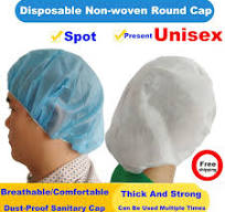Disposable Non-woven Round Bouffant Cap Breathable Dustproof Hair Cover  Used for Experimental Food Industry Kitchen Cooking - AliExpress 30