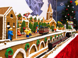 A Gingerbread Village At The Melbourne Town Hall In Australia Features City Landmarks Epicure Christmas In Australia Gingerbread Village Gingerbread
