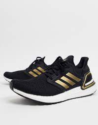 Bequemer, stylischer, adidas ultra boost! Adidas Ultraboost 20 Sneaker In Schwarz Mit Gold Sneekerss