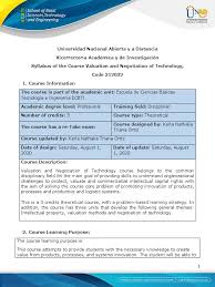 Valuation and Negotiation of Technology Syllabus