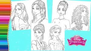 See more ideas about disney coloring pages, coloring books, coloring pictures. Coloring Disney Princess Anime Mulan Elsa Anna Tiana Merida Pocahontas Anime Coloring Pages Youtube