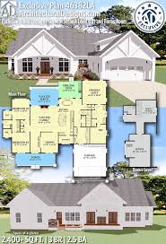 Plan 46382la Exclusive 3 Bed Cottage Plan With Second Level Loft And Bonus Room Cottage Plan House Plans Farmhouse Farmhouse Plans