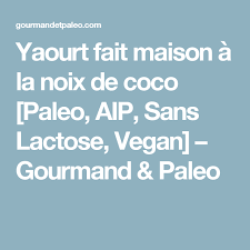 Yaourt Fait Maison A La Noix De Coco Paleo Aip Sans Lactose Vegan Gourmand Paleo Yaourt Fait Maison Recettes De Cuisine Fait Maison