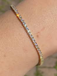Browse our diamond tennis bracelets, white gold tennis bracelets and more at kay. 14k Gold Over Real 925 Sterling Silver 2mm Tennis Bracelet Diamond 6 8 5 Iced Ebay